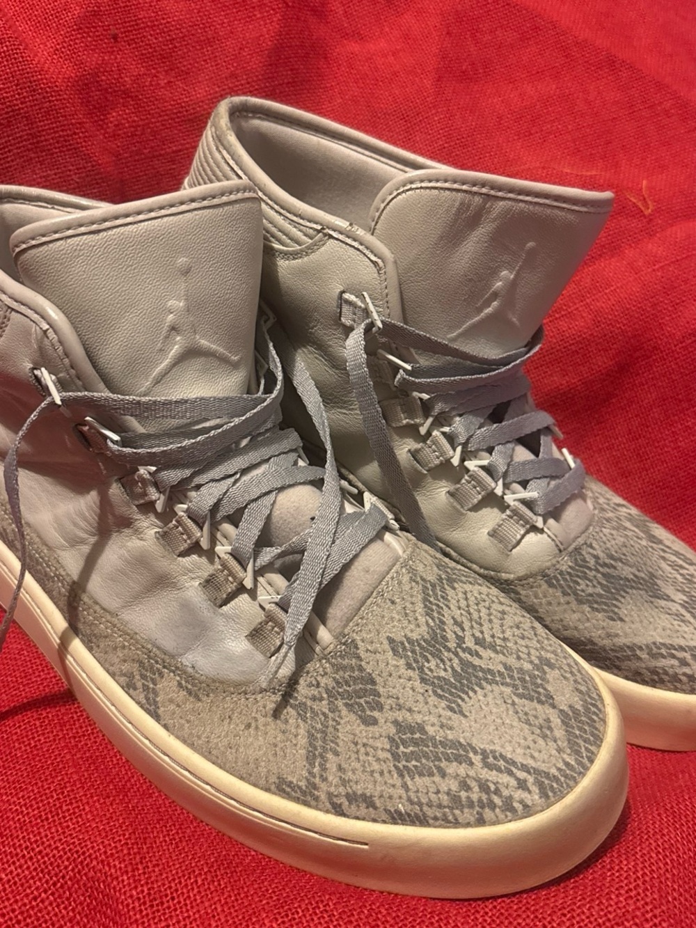 Jordan Why Not? High-Top Sneakers in Light Gray and Cream